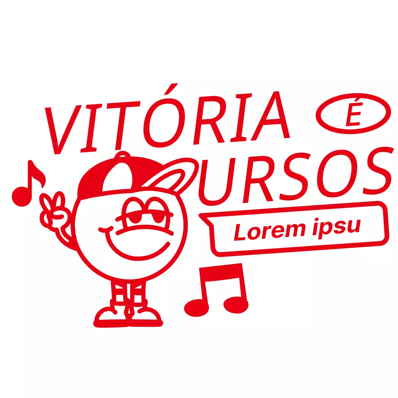 T-shirt concetual do dia do desporto para crianças com uma ilustração engraçada em vermelho