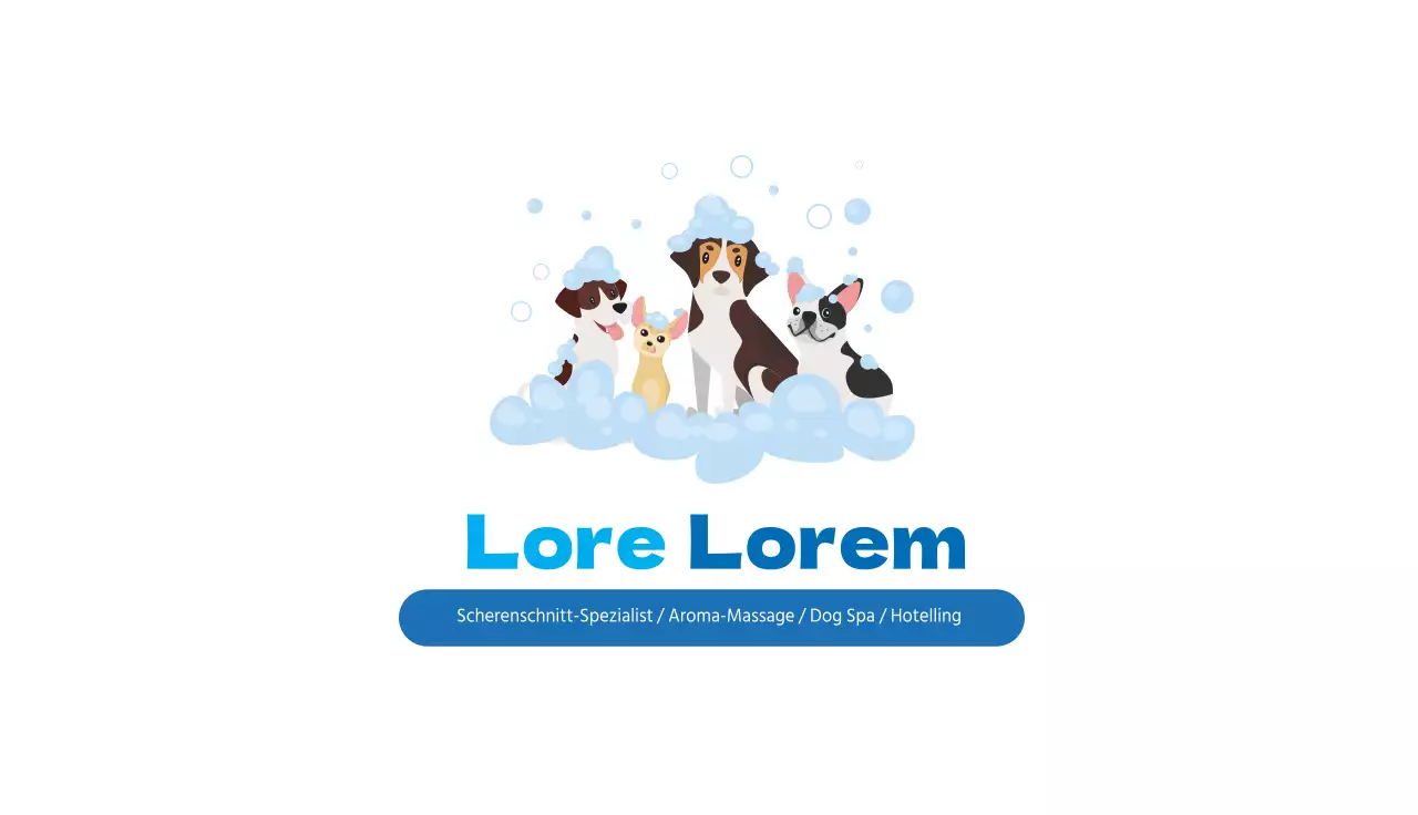 Blau illustrierte niedliche dongdong Haustierpflege Coupon