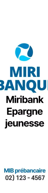 Promotionnel avec un simple logo de banque bleu-noir