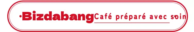 Formes simples dans un logo rouge style cafe