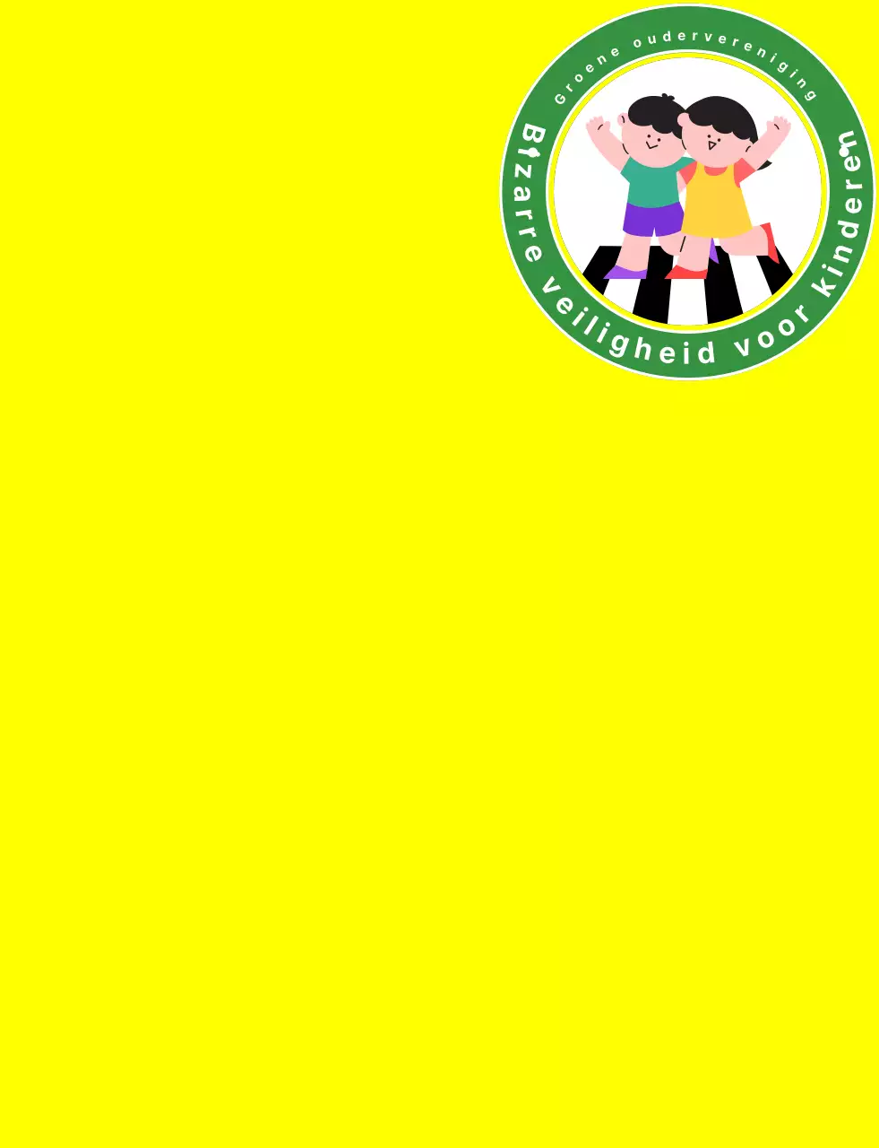 Oudervest met groen en kleurrijk geïllustreerd logo van de oudervereniging