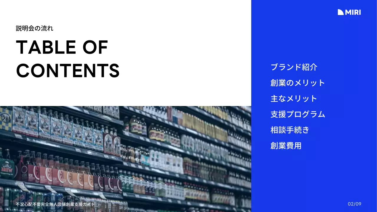 青 モダン ビジネス 企画書 プレゼンテーション