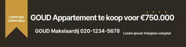 Promoot je luxe onroerend goed in bruingoud