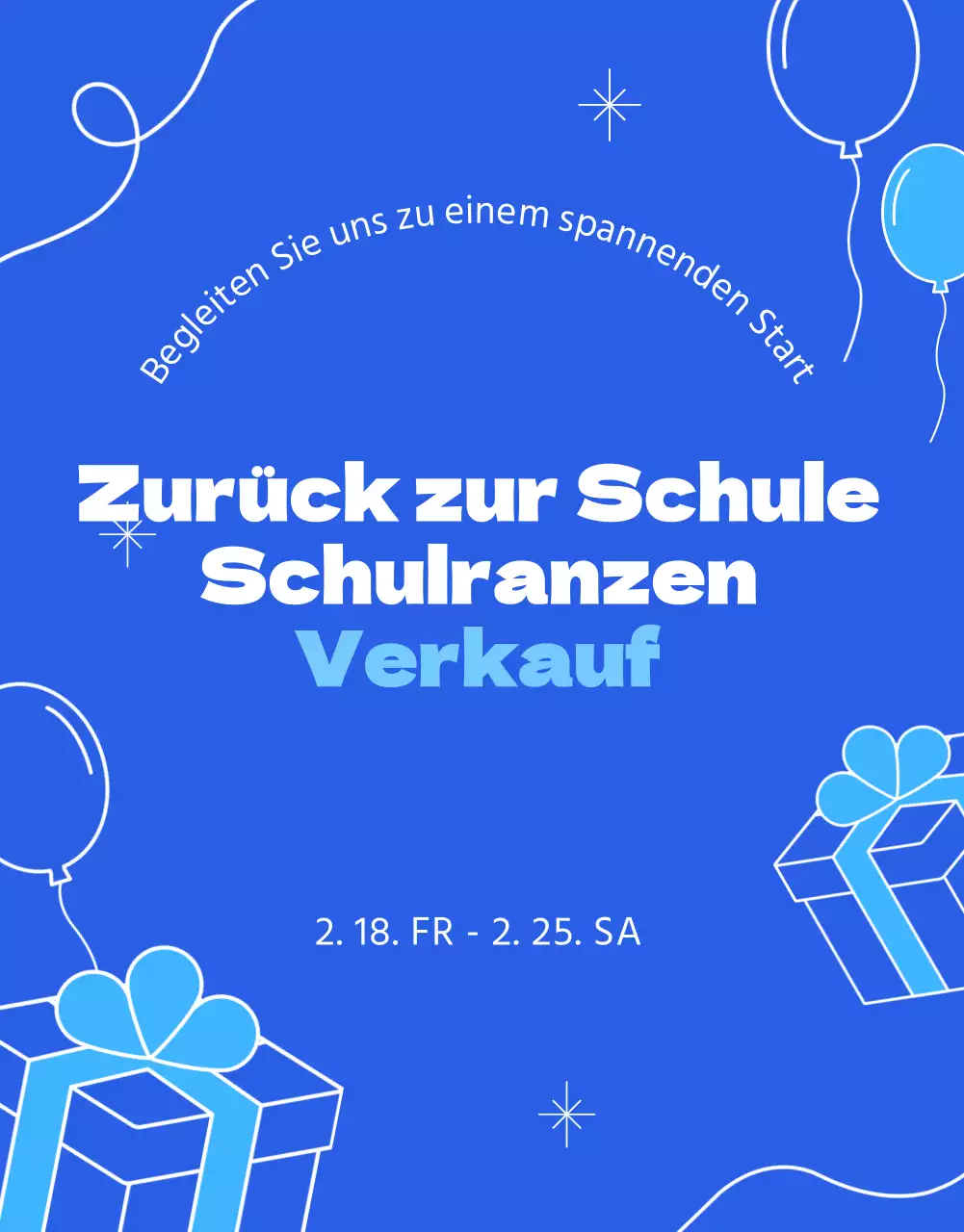 Blaue klarlinige Illustration Verkauf