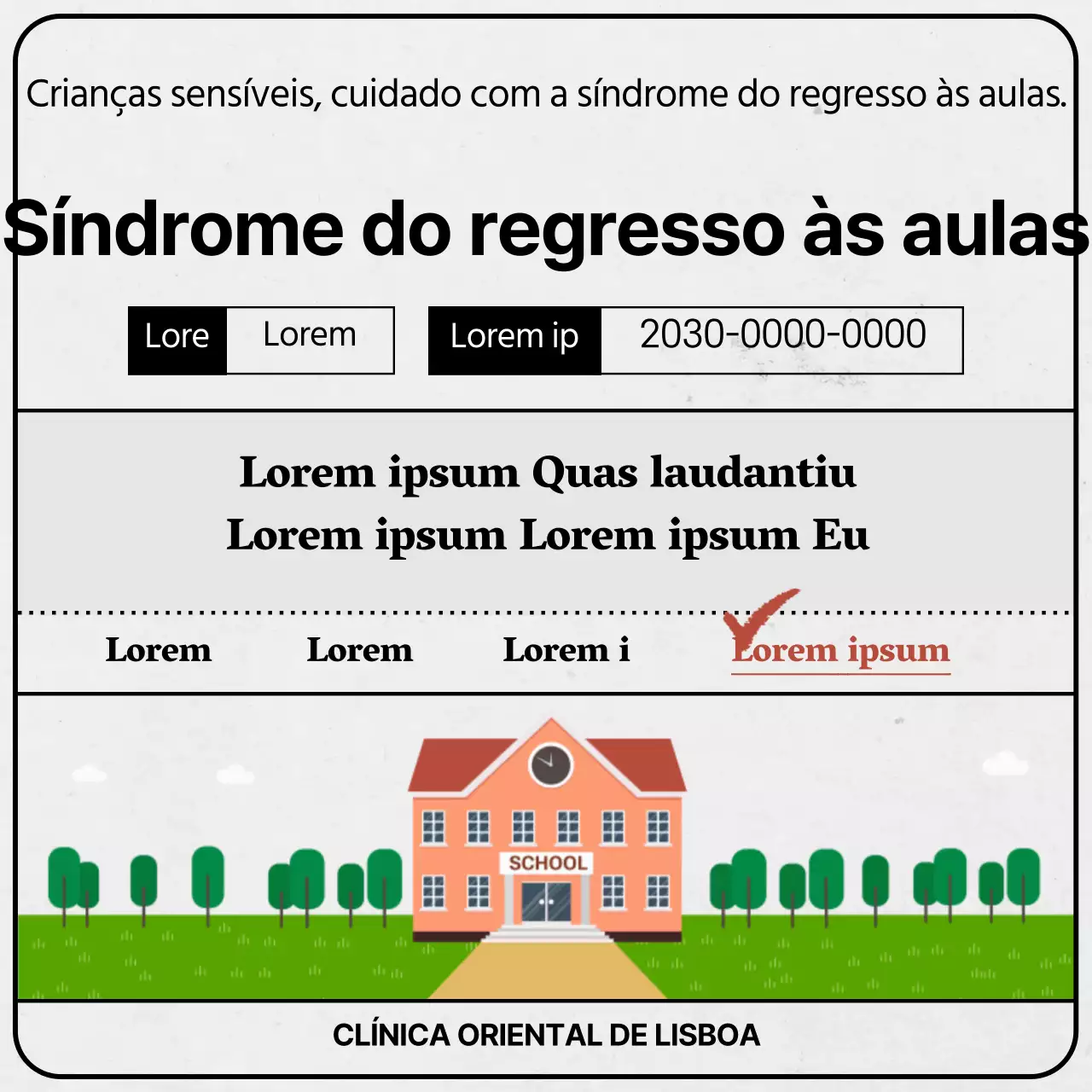 Cadernos de exame cinzentos e verdes com o tema da síndrome do regresso às aulas