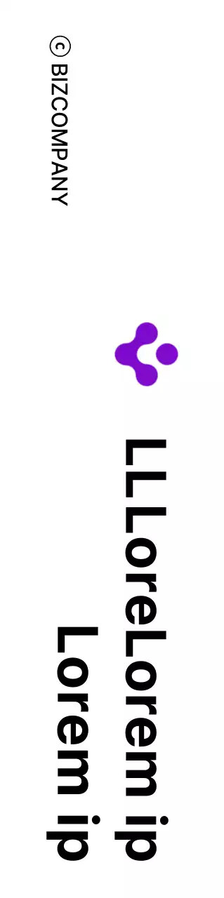Para um kit de empresa com um logótipo simples e texto em roxo e preto