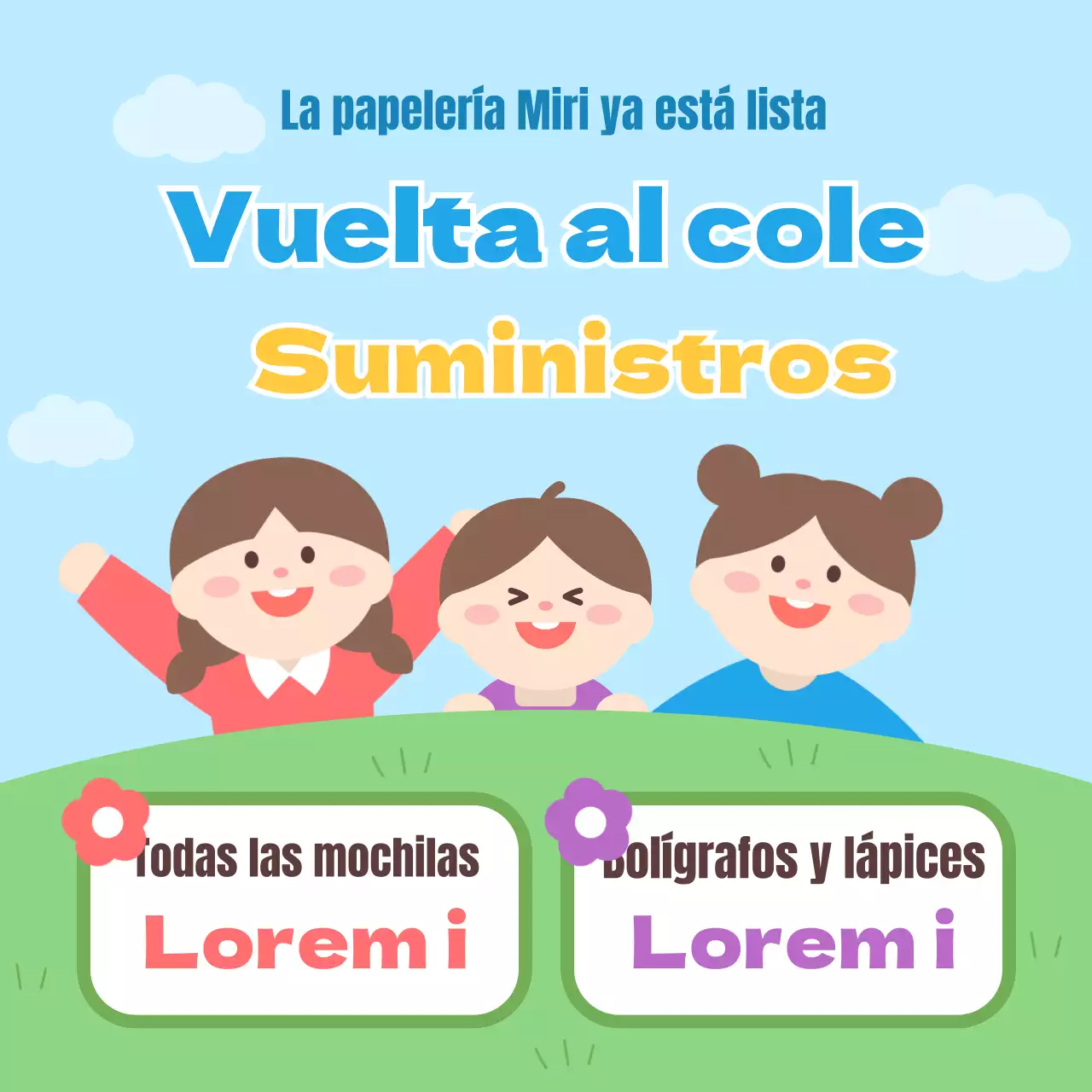 Anuncio de rebajas para la vuelta al cole con fondo verde claro