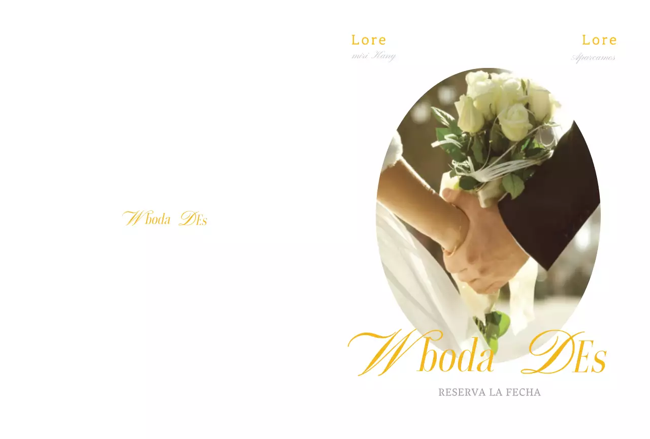 Invitaciones de boda con un concepto de curvas suaves