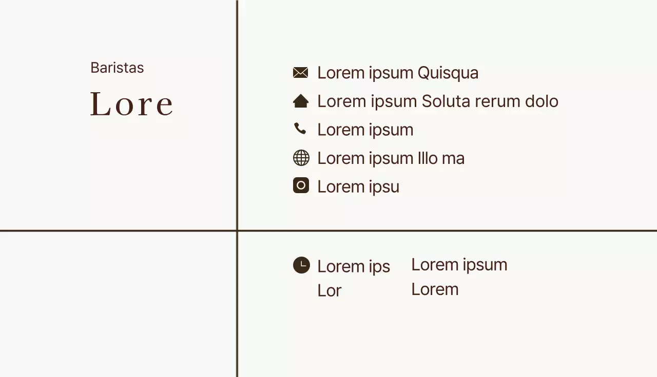 Marron illustration soignée café barista