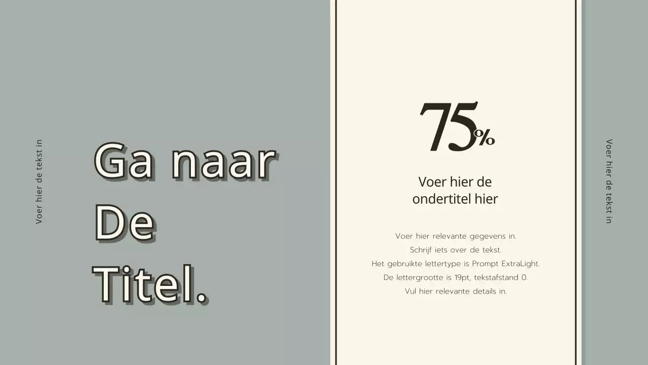 Vintage presentatie in kaki en crème