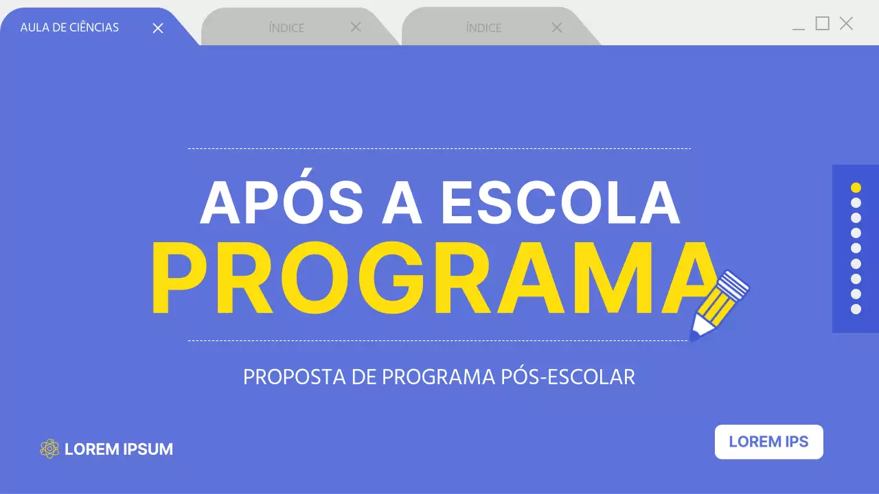 Apresentação do programa pós-escolar
