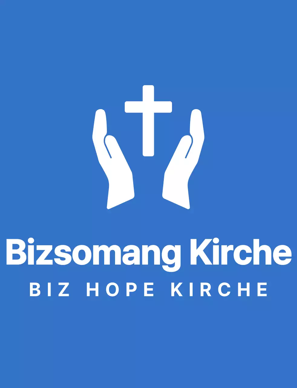 Einfache, saubere Symbol Logo Stil Kirche Winter Retreat Team T-Shirt in blau und weiß