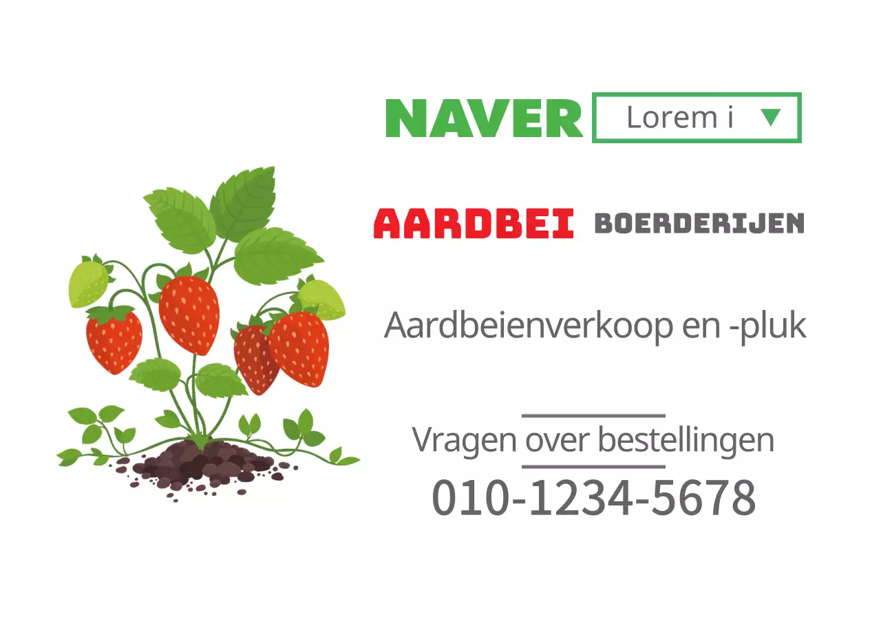 Wit fruit illustratie aardbeien boerderij promotie