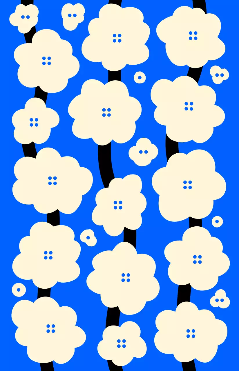 Uno stile di illustrazione floreale colorato, carino e alla moda per prodotti personali.