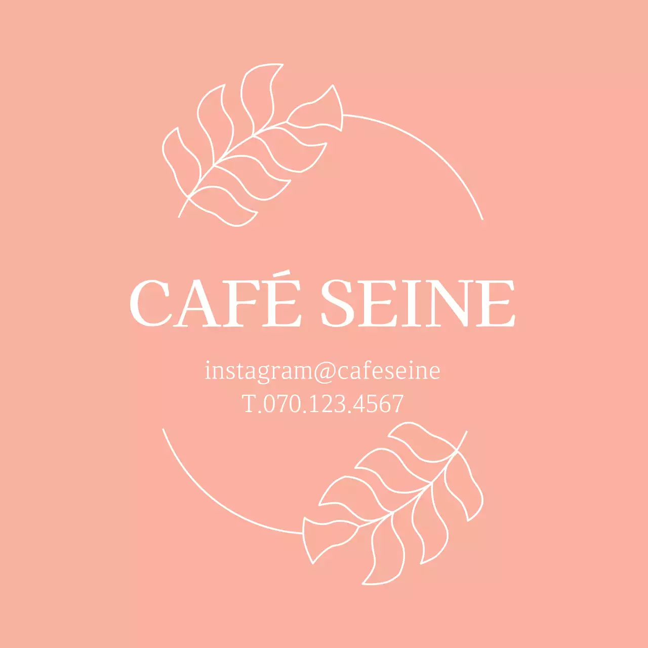 Illustration simple rose Café