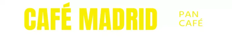 Logotipo de texto sencillo estilo cafetería en amarillo