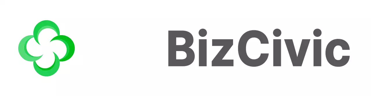 Logo einer zivilen Organisation mit einem einfachen grünen Symbol und dem Namen der Organisation