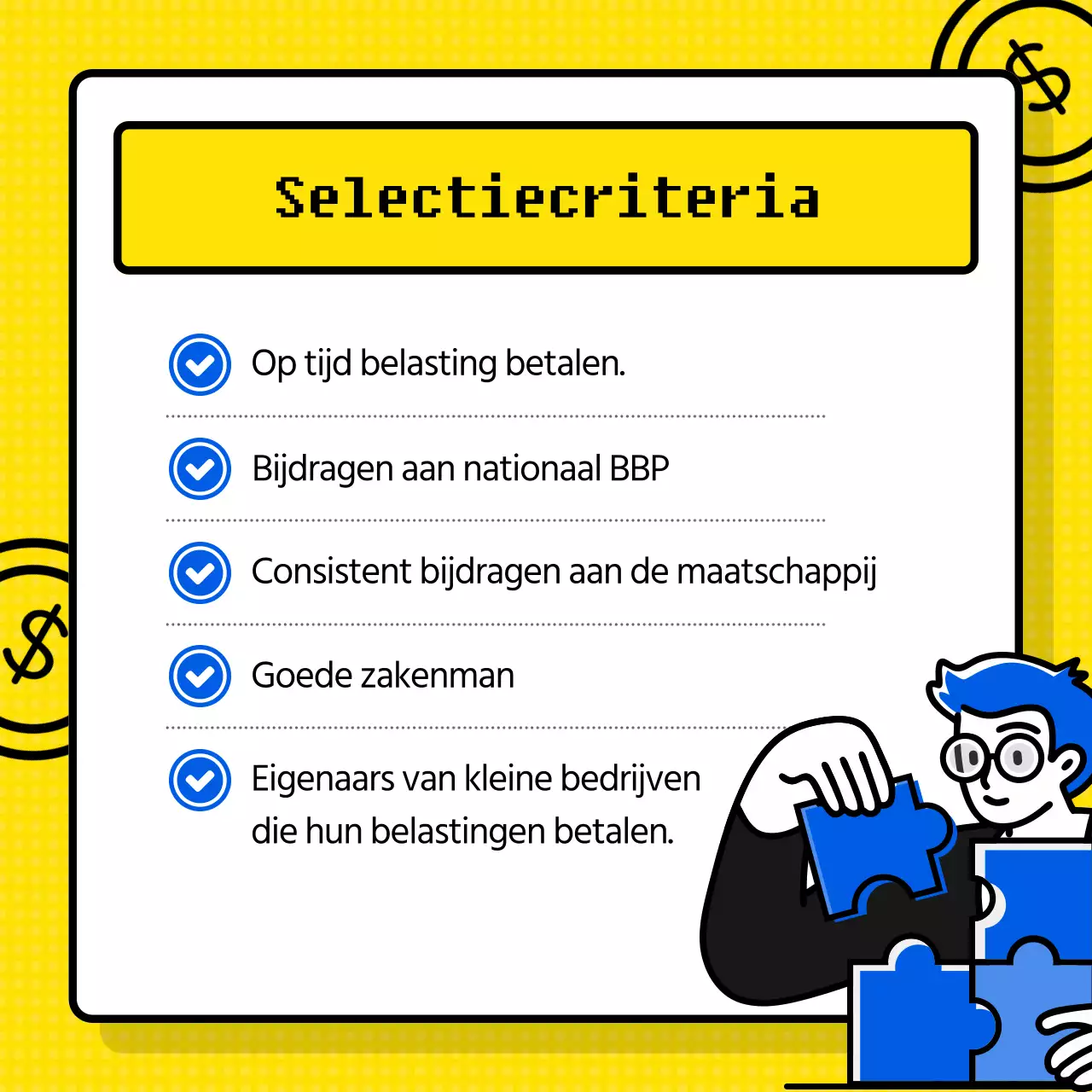 Voorbeeldige informatie voor belastingbetalers met een geel rekenmachinethema (Card News)