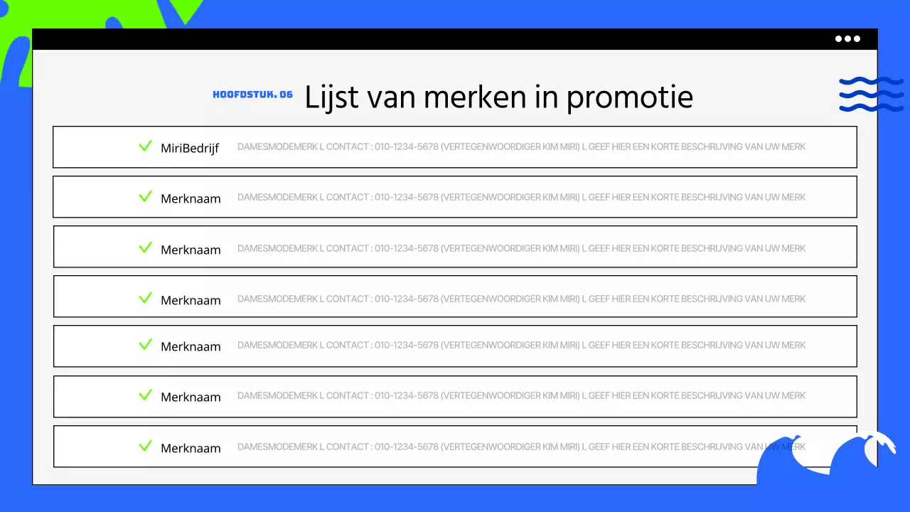 Zomer promo kort met knallen van blauw en fluorescerende kleuren