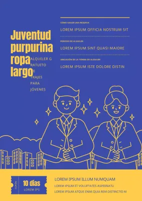 Información sobre la contratación de atuendos azules y amarillos para las entrevistas