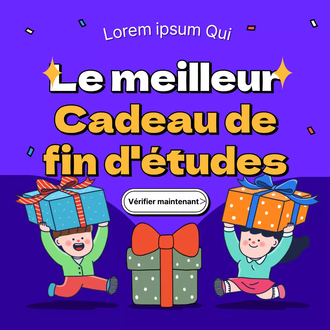 cadeau de fin d'études violet événement