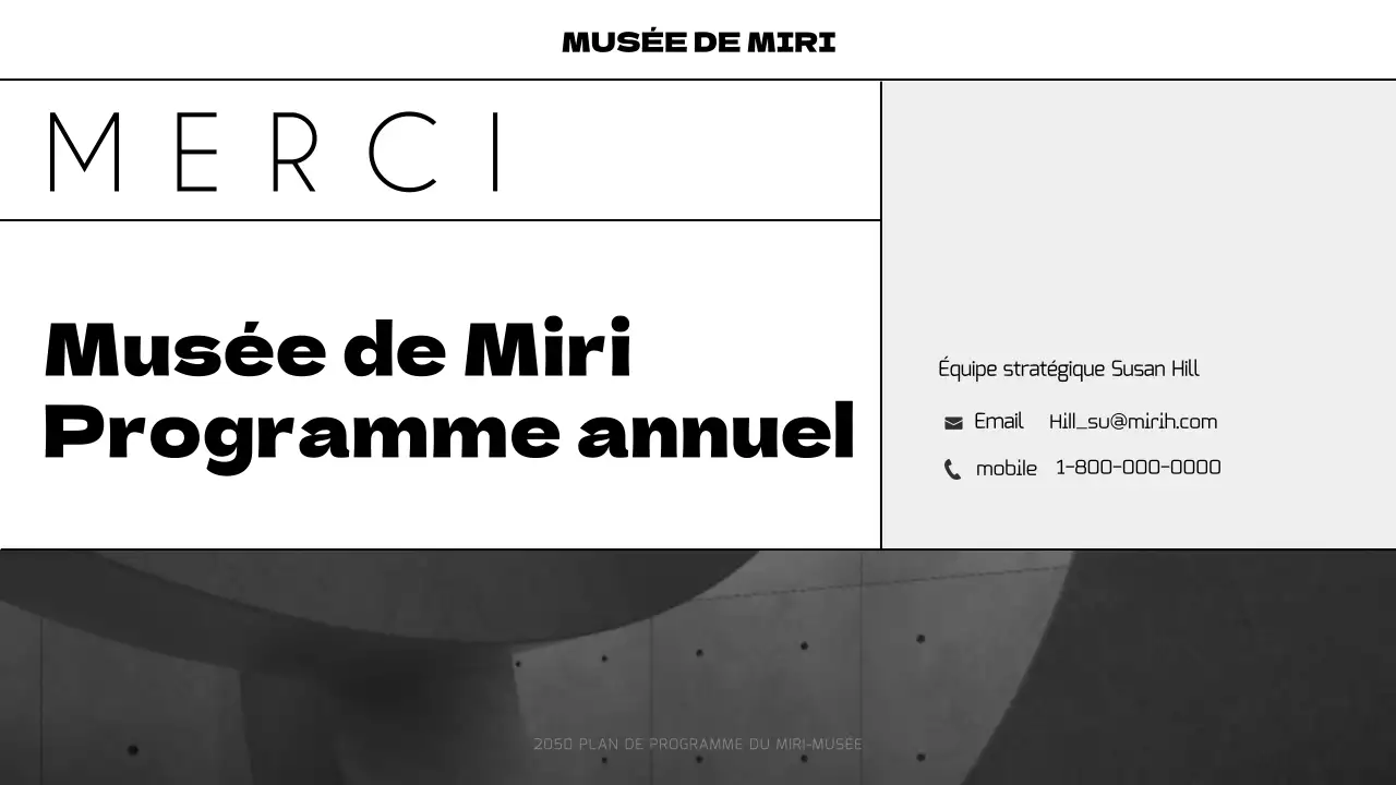 Planifier le programme d'un musée moderne en noir et violet