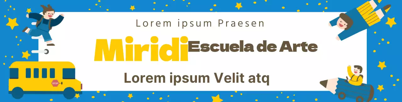 Azul Amarillo Personaje Ilustración Arte Escuela Promoción