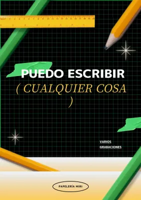 Artwork marca de papelería con puntos amarillos verdes sobre fondo negro