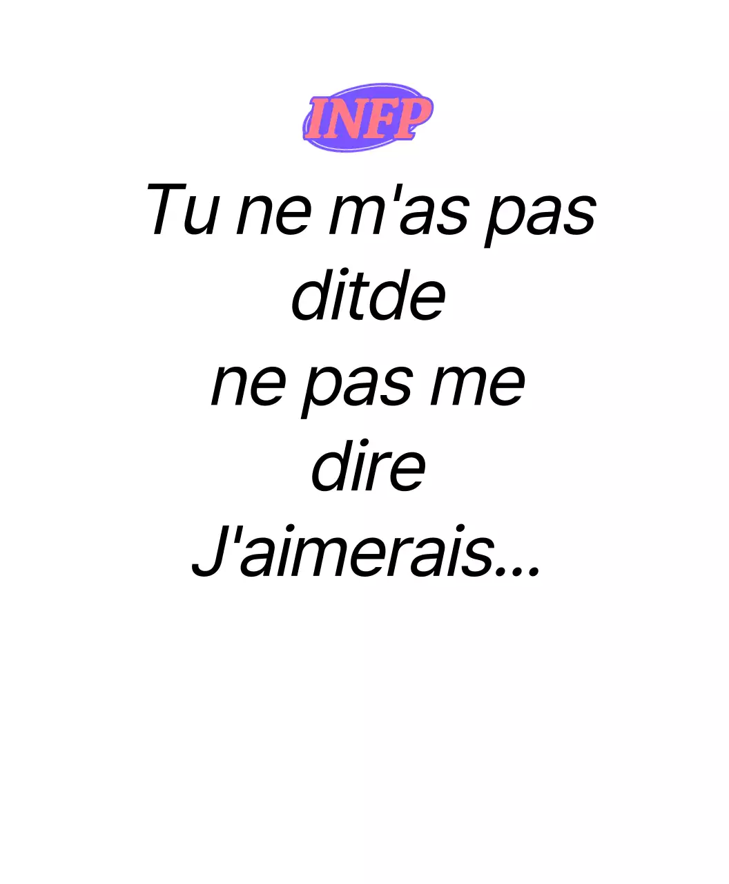Phrases de personnalité MBTI en différentes couleurs