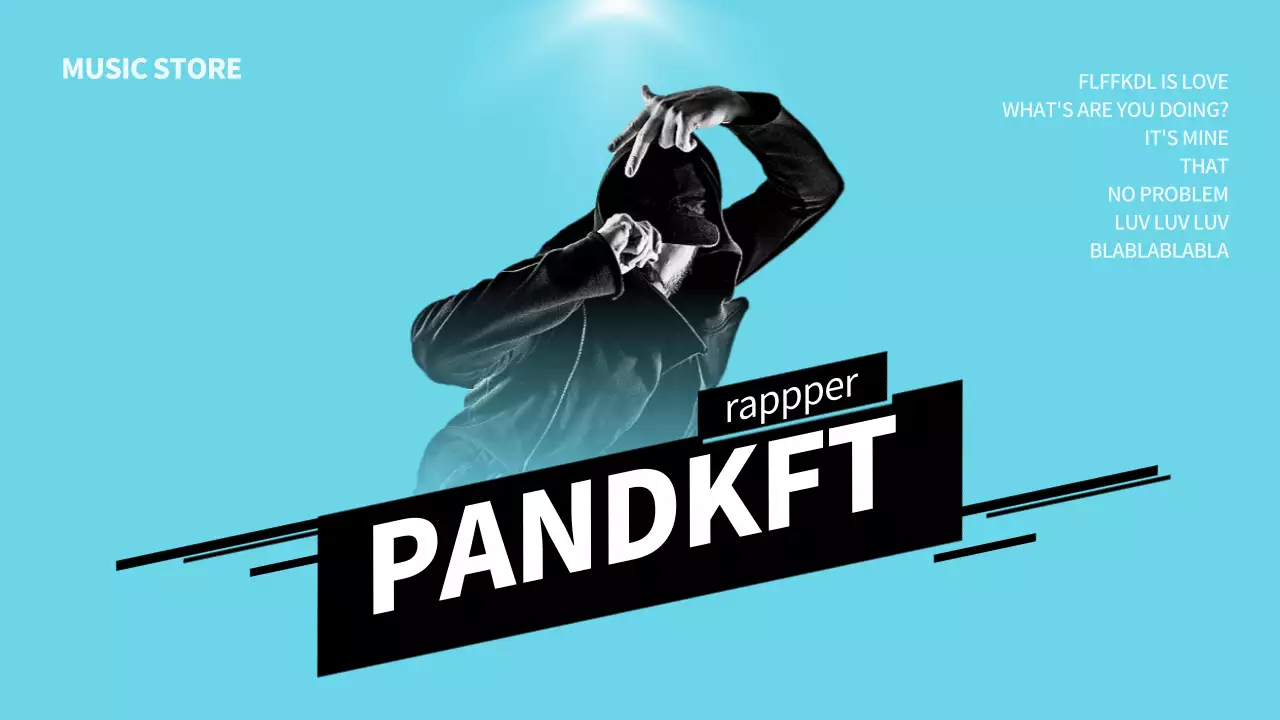 水色 クール 音楽 ポスター YouTube サムネイル