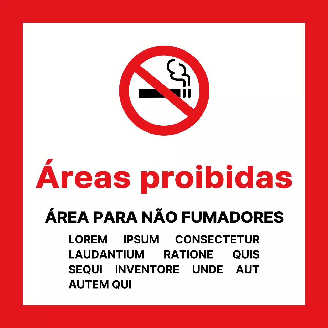 Vermelho e preto alinhamento do texto básico simples estilo de apresentação Sem informação sobre o fumo