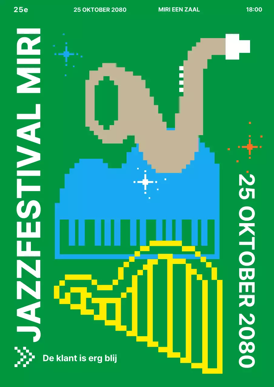 Optreden Green Pixel Art Cute Jazz Festival