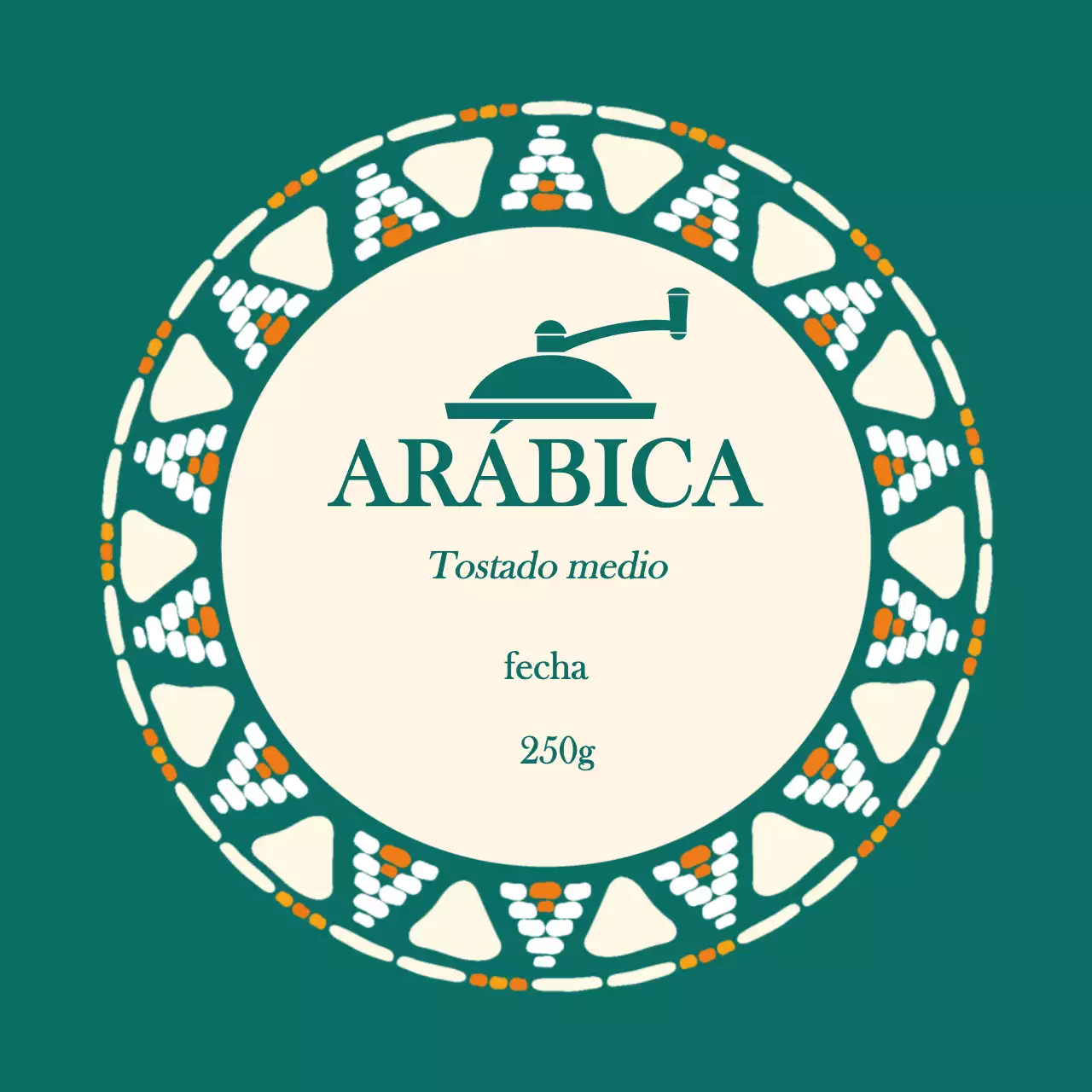 Café círculo turquesa