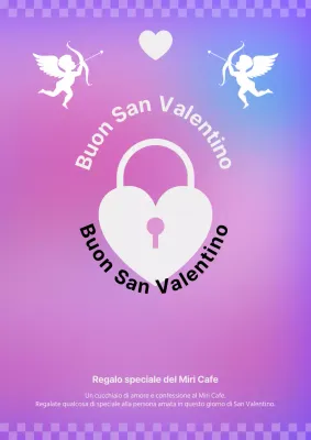 San Valentino con i lucchetti dell'amore e il concetto di Cupido