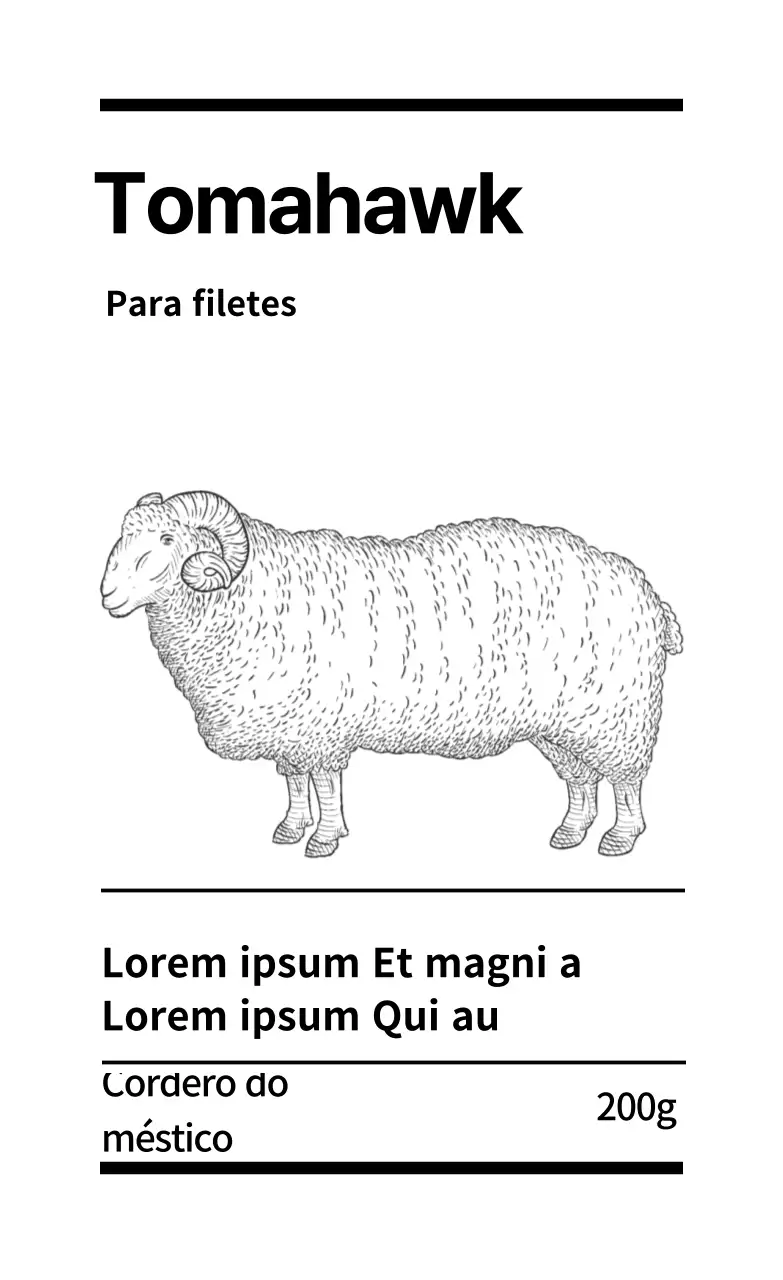 Etiquetas alimentarias blancas ilustradas y limpias