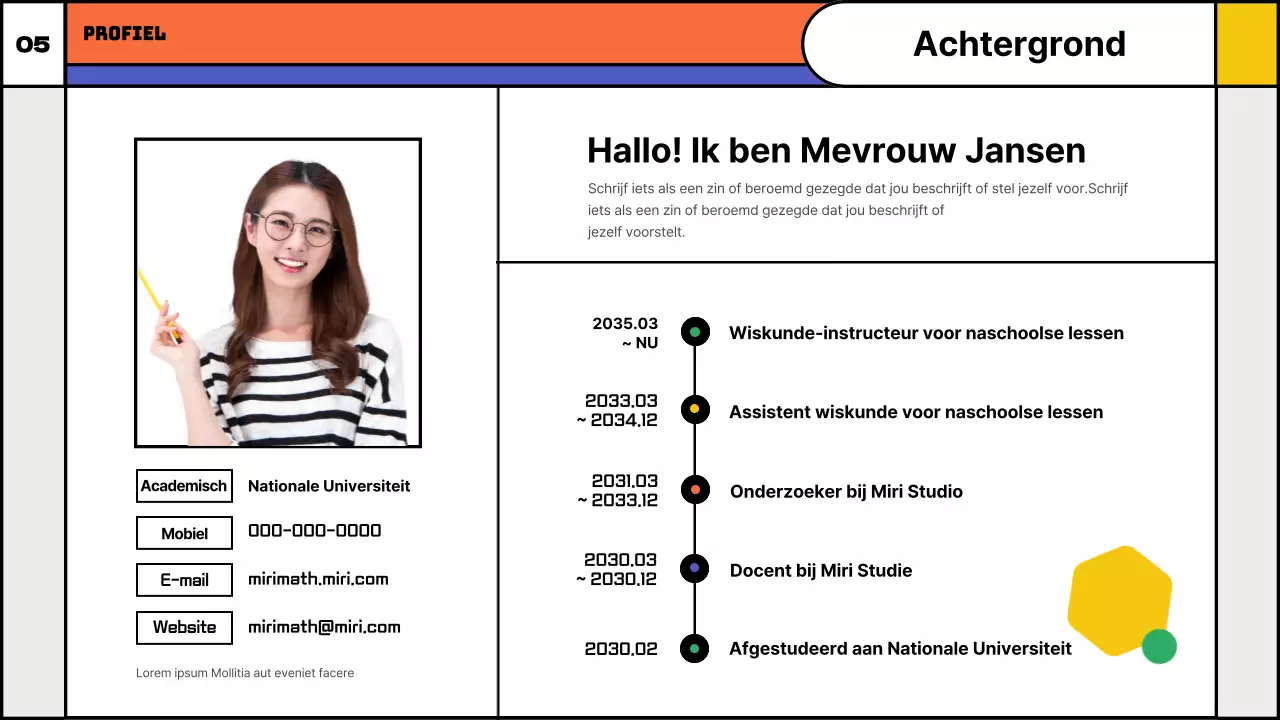 Voorstel voor naschoolse lessen spelwiskunde met kleurrijke geometrische vormen