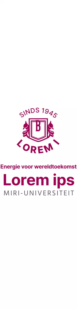 Eenvoudig concept met een wijnkleurig universiteitslogo