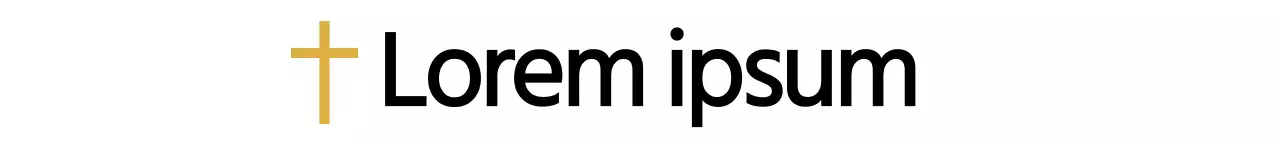 Logotipo textual sencillo en negro y amarillo para promociones de iglesias y actividades de divulgación