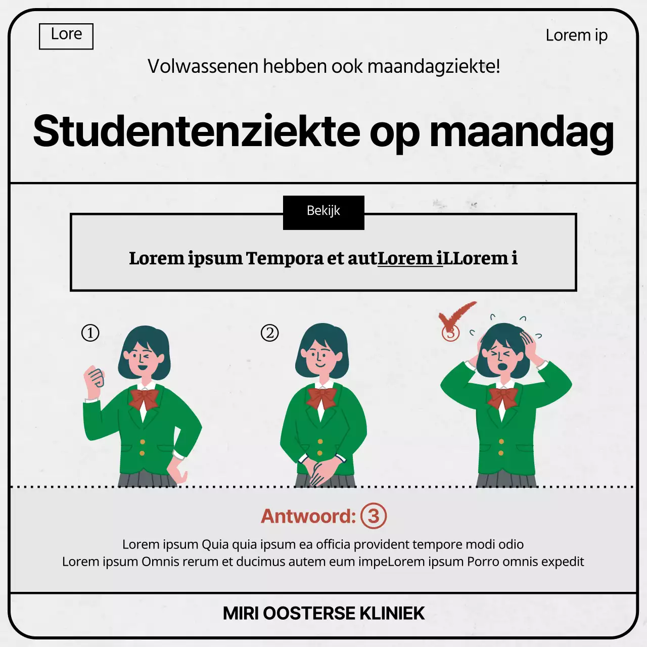 Grijze en groene examenpapieren netjes back-to-school syndroom thema