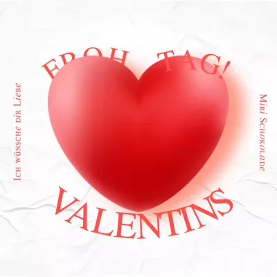 Herz Farbverlauf Valentinstag Event in Rot