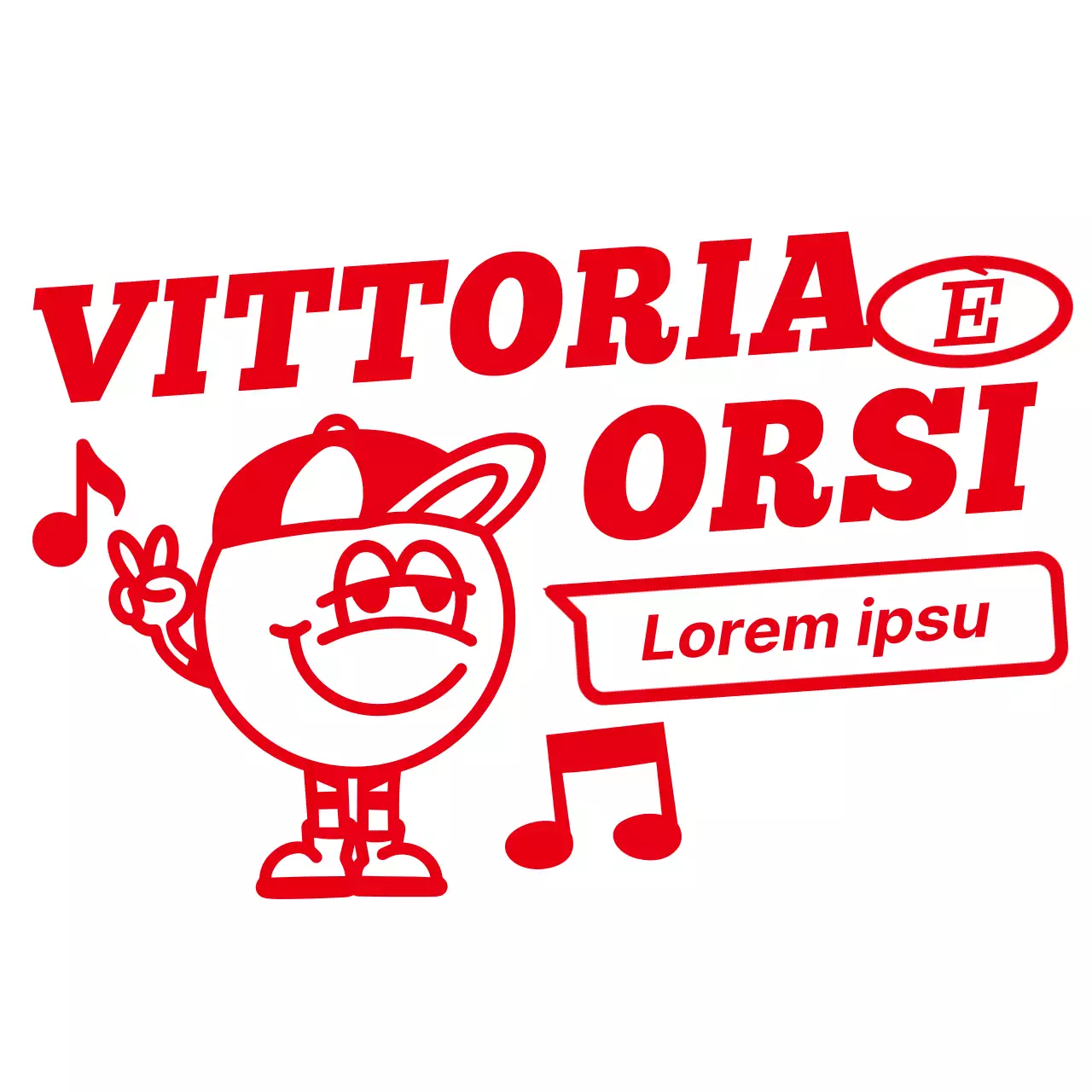 Maglietta con concetto di giornata sportiva per bambini con una simpatica illustrazione in rosso