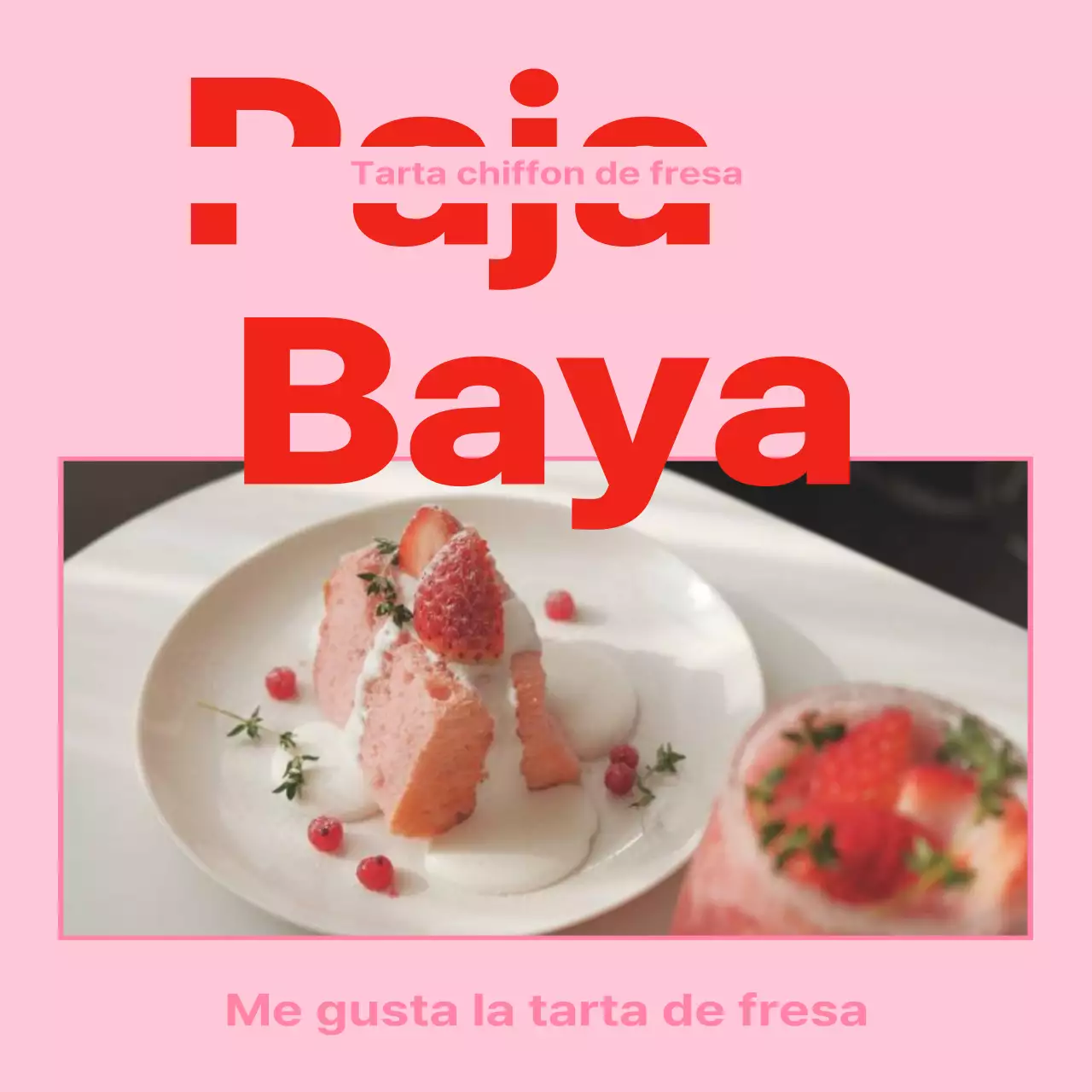 Promover un menú marco de fotos en rojo y rosa