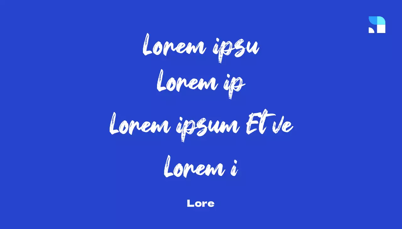 Diseño sencillo con títulos en cursiva resaltados en azul