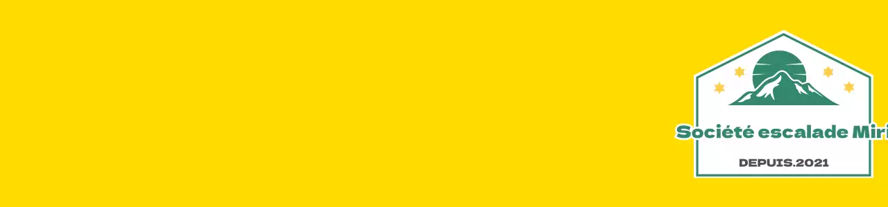 Gilet de membre avec illustration de montagne jaune blanc vert symbole de club d'alpinisme logo