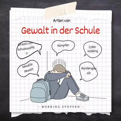 Rote und graue minimalistische Mobbingpost