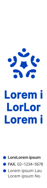 Logo bleu et noir à symbole épuré pour informer et promouvoir les informations du centre de soutien aux familles