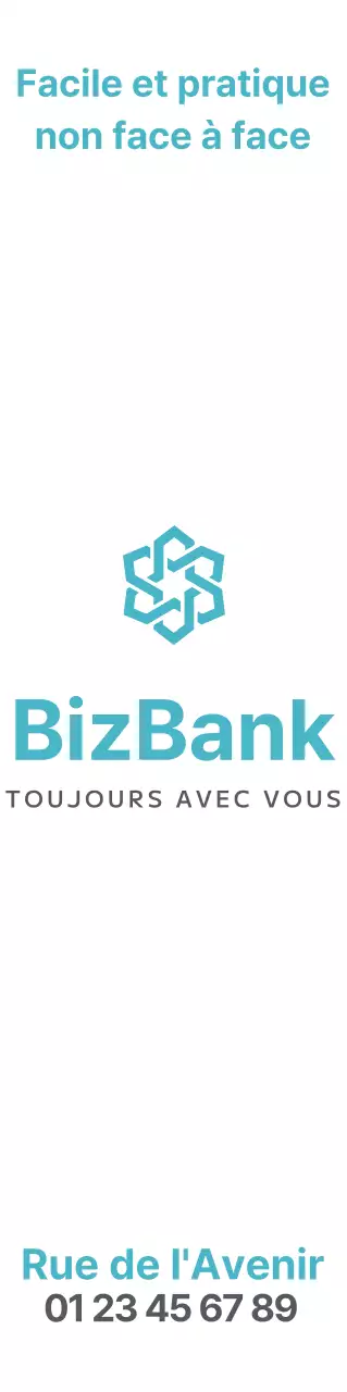 Promouvoir une banque avec un simple logo turquoise