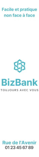 Promouvoir une banque avec un simple logo turquoise
