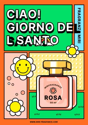 Arancione, verde lime, colorato profumo di San Valentino alla rosa