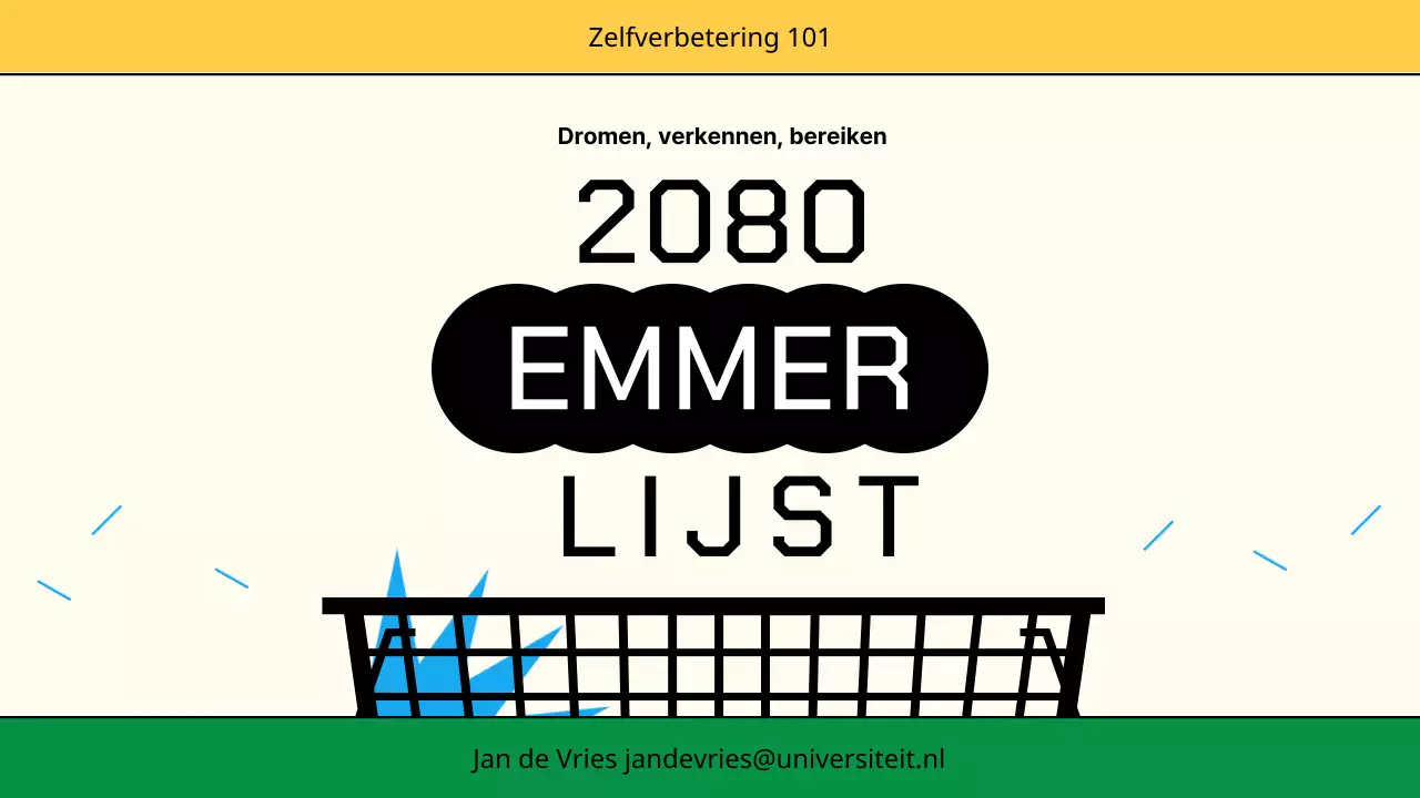 Geel Kleurrijk Schattig Karakter Illustraties Bucket List